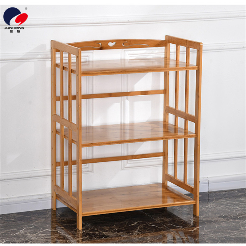 Bamboo Kitchen Storage Rack Microwave Oven Rack Floor Storage Rack Kitchen Storage Rack Oven Rack Solid Wood Article Storage Shelf