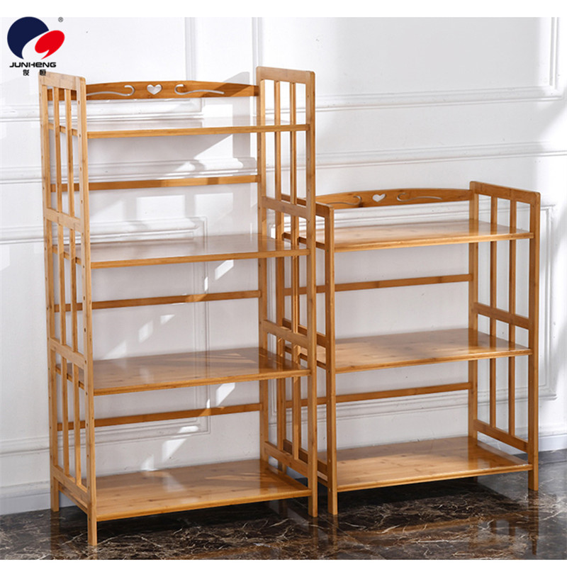 Bamboo Kitchen Storage Rack Microwave Oven Rack Floor Storage Rack Kitchen Storage Rack Oven Rack Solid Wood Article Storage Shelf