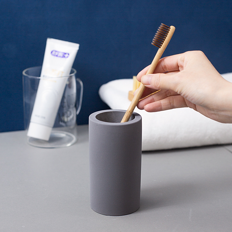 Senhuo Sovo Diatomite Toothbrush Cup Storage Rack Absorbent Absorbent Toothbrush Holder Bathroom Storage Tool Factory Wholesale