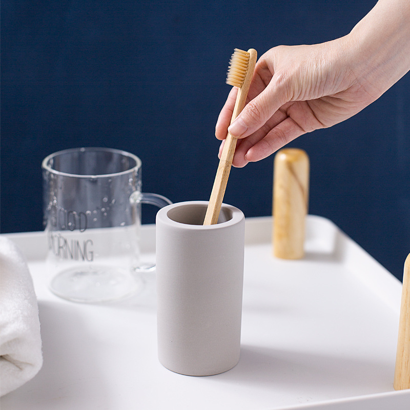 Senhuo Sovo Diatomite Toothbrush Cup Storage Rack Absorbent Absorbent Toothbrush Holder Bathroom Storage Tool Factory Wholesale