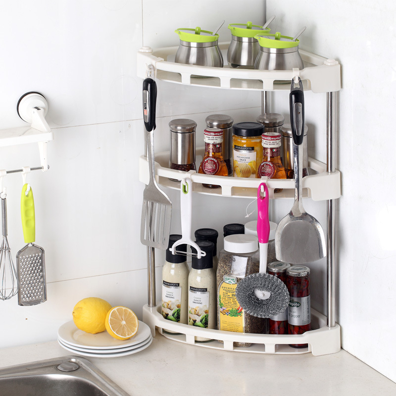 Triangle Storage Rack Thickened Material Kitchen Bathroom Tripod Simple Fashion Home Corner Shelf Wholesale