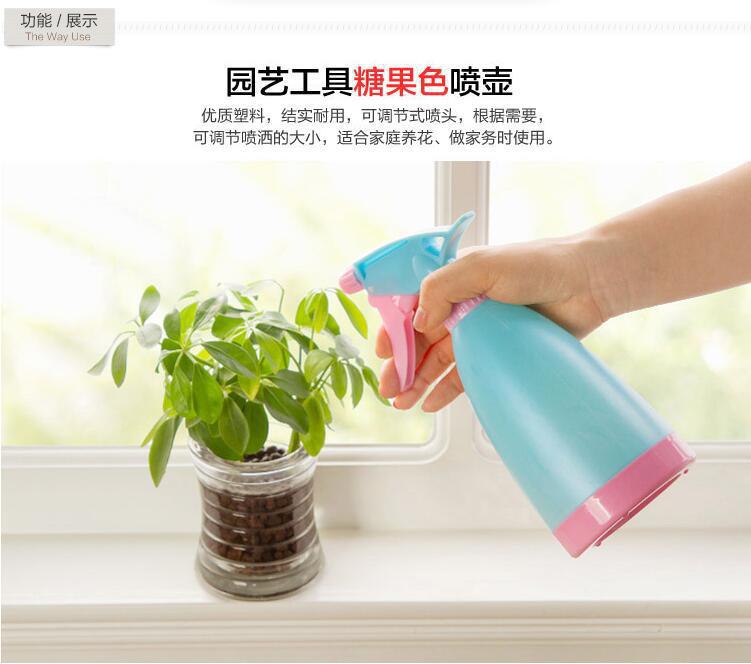 500ML spray bottle hand pressure plastic flower sprayer candy color sprinkling canister garden matching spray bottle