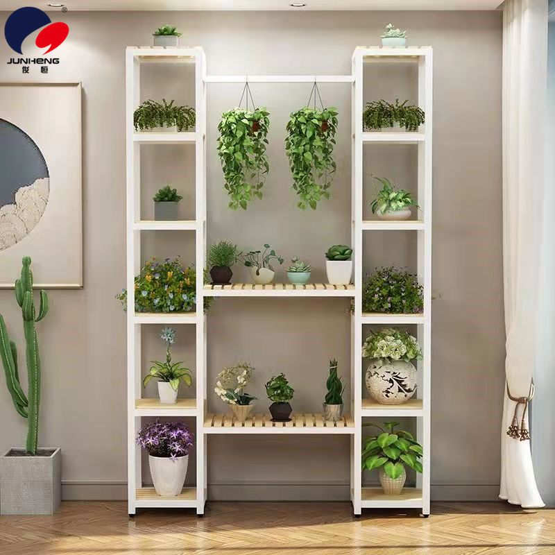 Customized Environmental Protection Iron Multi-Layer Flower Stand Multi-Functional Storage Rack Floor Indoor Partition Flower Stand Bonsai Green Radish Flower Stand