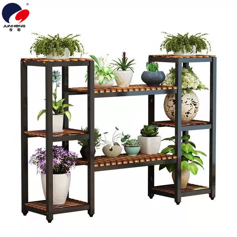 Customized Environmental Protection Iron Multi-Layer Flower Stand Multi-Functional Storage Rack Floor Indoor Partition Flower Stand Bonsai Green Radish Flower Stand