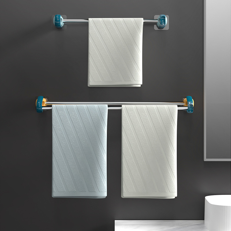 Punch Free Towel Rack Bathroom Towel Rack Hook Bathroom Hanger Single Rod Towel Bar Toilet Wall Hanging Storage Rack