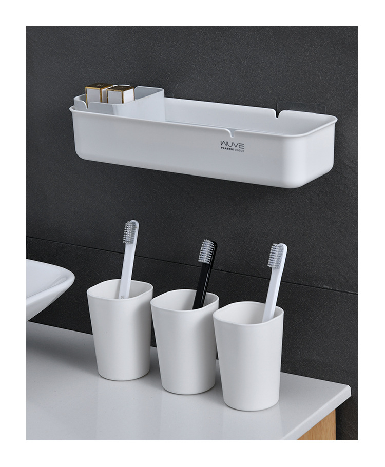Bathroom Wall-Mounted Punch-Free Multi-Functional Wash Cup Holder Set Tooth Cup Toothbrush Holder Storage Rack Bathroom Wall-Mounted Punch-Free Multi-Functional Wash Cup Holder Set Tooth Cup Toothbrush Holder Storage Rack