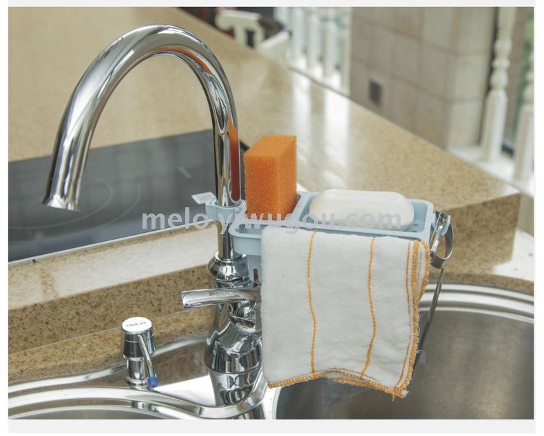 Faucet bituminous shelf sink storage rack can adjust the sink sponge cloth bitumen rack