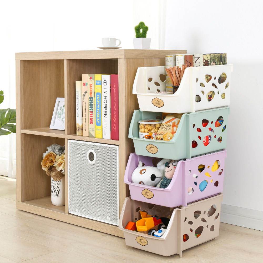 Kitchen Large Storage Storage Rack Plastic Colorful Vegetable and Fruit Storage Rack Bathroom Clutter Organizing Shelves Wholesale