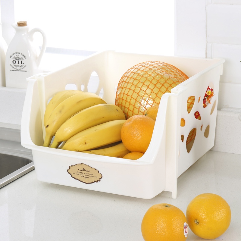 Kitchen Large Storage Storage Rack Plastic Colorful Vegetable and Fruit Storage Rack Bathroom Clutter Organizing Shelves Wholesale