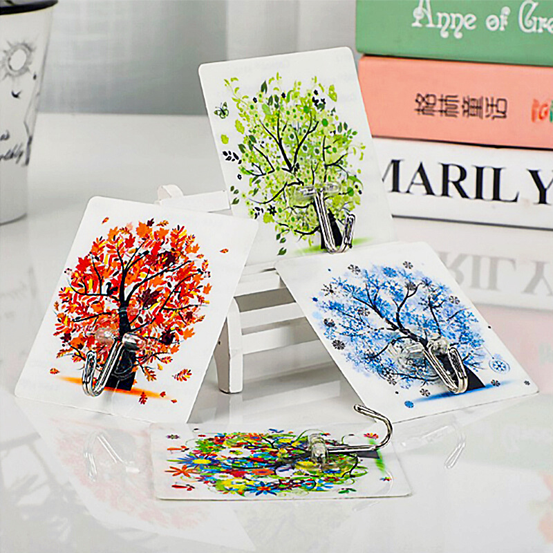 Stall Hook Transparent Frosted Nano Pattern Seamless Hook Bathroom Plastic Punch-Free Iron hook