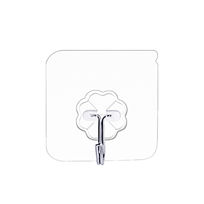 Stall Hook Transparent Frosted Nano Pattern Seamless Hook Bathroom Plastic Punch-Free Iron hook
