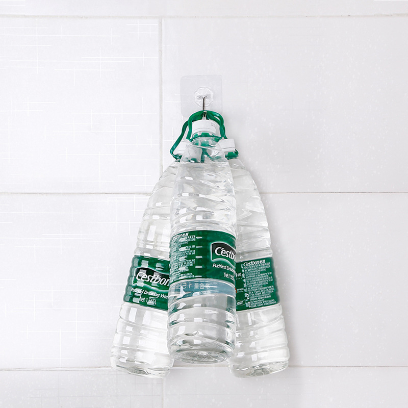 Stall Hook Transparent Frosted Nano Pattern Seamless Hook Bathroom Plastic Punch-Free Iron hook