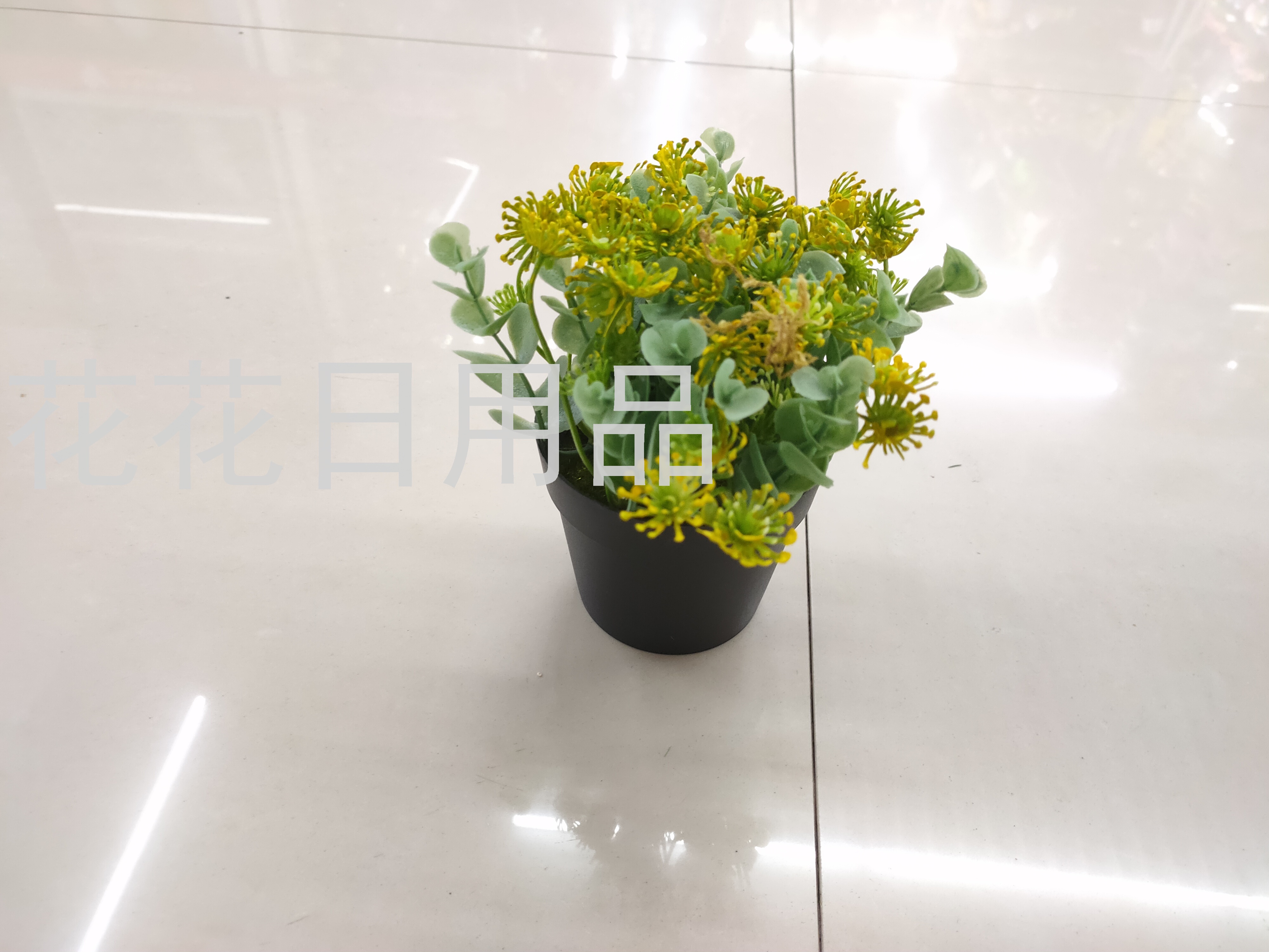 New Black Plastic Basin Eucalyptus Accessories Small Flower Bonsai Artificial/Fake Flower Crafts Ornaments