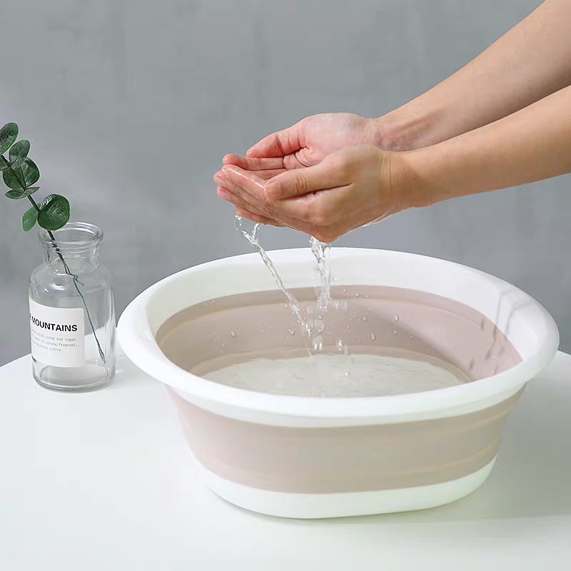 Basin Household Travel Portable Large and Small Size Baby Adult Face Washing Foot Washing Basin Hanging Plastic Basin