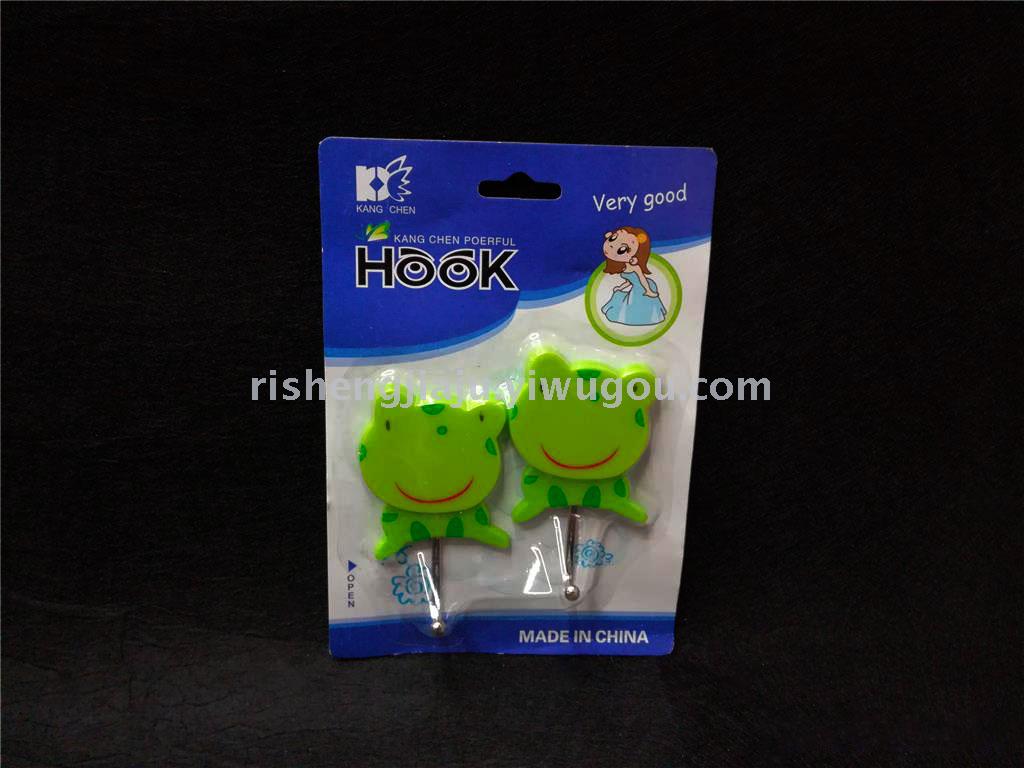English paper card thick iron hook cartoon frog strong stick hook RS-5987 English paper card thick iron hook cartoon frog strong stick hook RS-5987