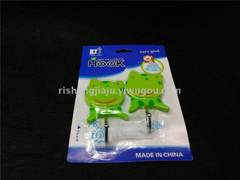 English paper card thick iron hook cartoon frog strong stick hook RS-5987 English paper card thick iron hook cartoon frog strong stick hook RS-5987