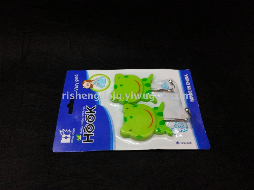 English paper card thick iron hook cartoon frog strong stick hook RS-5987 English paper card thick iron hook cartoon frog strong stick hook RS-5987