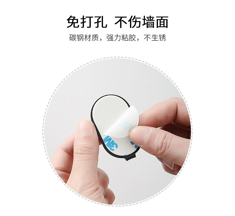Iron hook 10 Pack Punch-Free Multi-Functional Kitchen Strongly Adhesive Stainless Steel Hook Load-Bearing Wall Mount