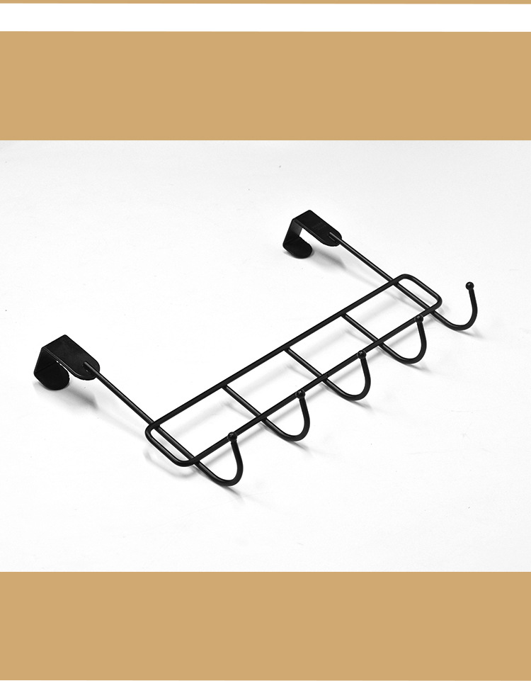 Ri Pai Nail-Free Door Rear Hook Storage Rack Bathroom Iron Hook Kitchen Cabinet Door Back 5 Multi Hook Ri Pai Nail-Free Door Rear Hook Storage Rack Bathroom Iron Hook Kitchen Cabinet Door Back 5 Multi Hook