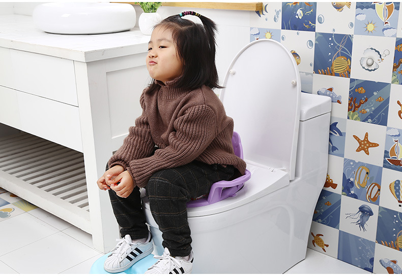 Children's Toilet Cushion Baby Cushion Babies' Potty Ring Toilet Seat Cushion Thickened Fleece Warm Pad