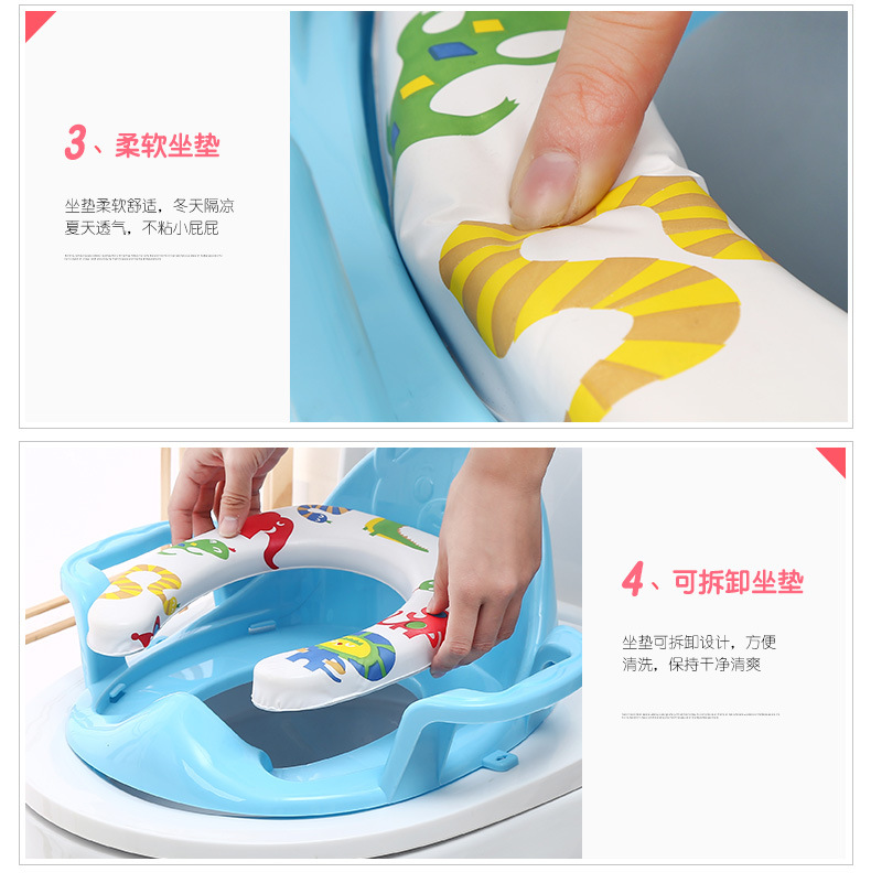 Children's Toilet Cushion Baby Cushion Babies' Potty Ring Toilet Seat Cushion Thickened Fleece Warm Pad