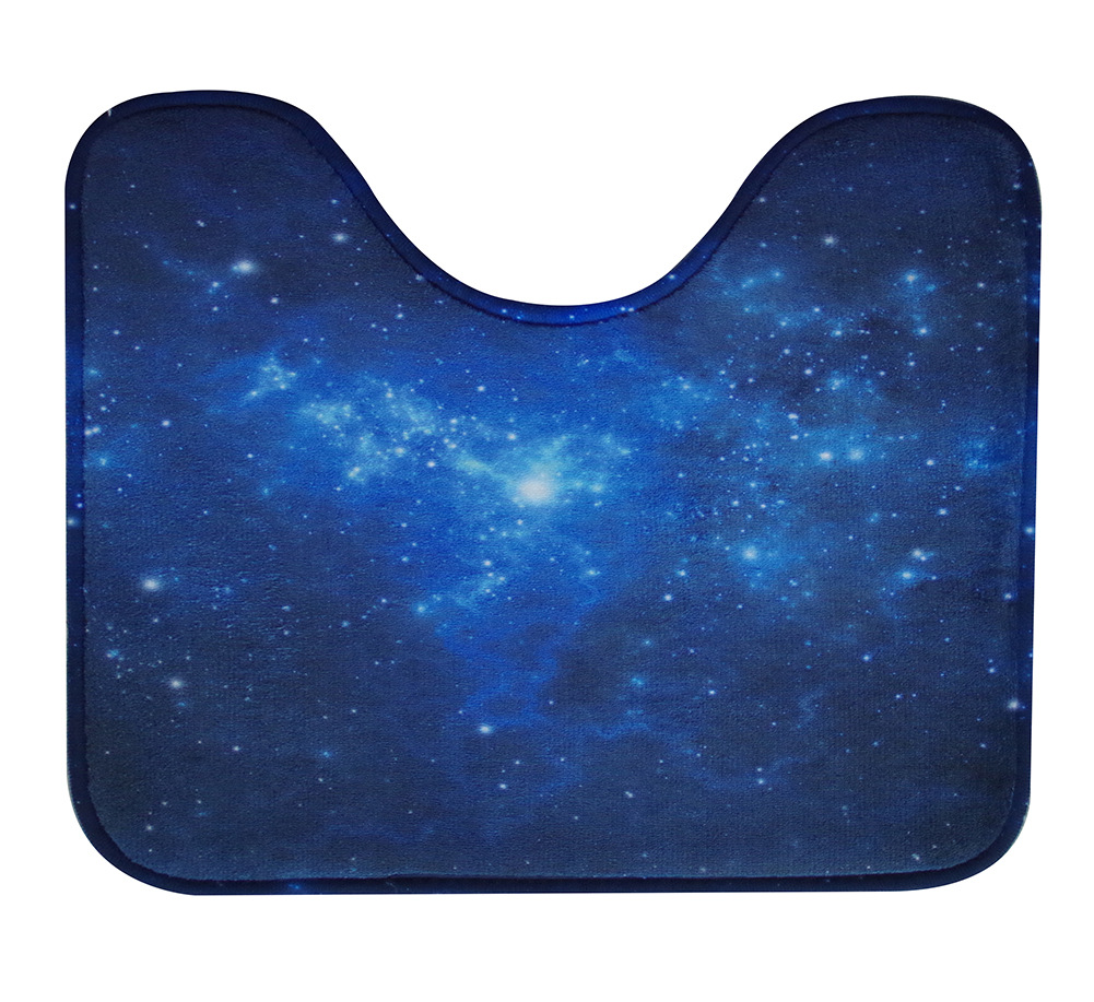 Galaxy Nebula Bathroom Three-Piece Carpet Toilet Toilet Cover O-Shaped Cushion U-Shaped Non-Slip Mat Galaxy Nebula Bathroom Three-Piece Carpet Toilet Toilet Cover O-Shaped Cushion U-Shaped Non-Slip Mat