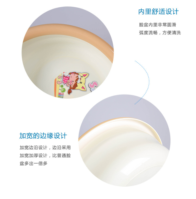 Plastic basin two-color basin PP material thickened basin wash basin wash basin baby basin children basin storage basin