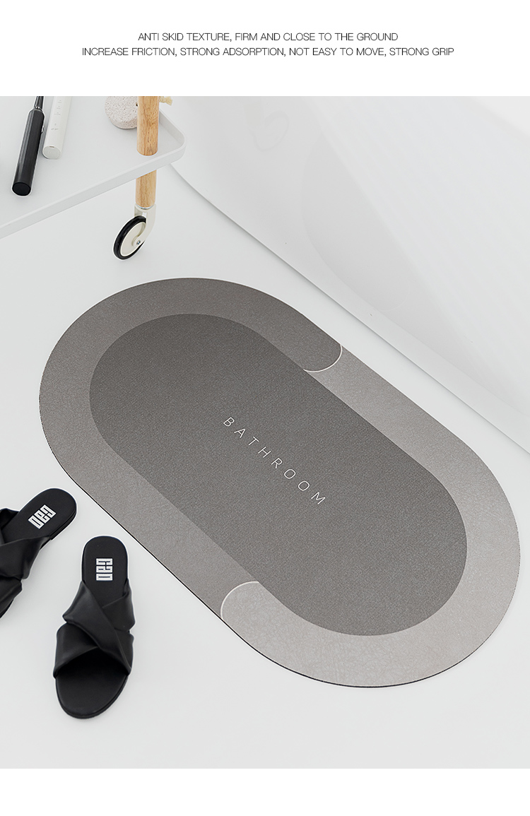 Diatom Ooze Cushion Hydrophilic Pad Bathroom Entrance Floor Mat Diatomite Non-Slip Bathroom Mat Bathroom Toilet Carpet