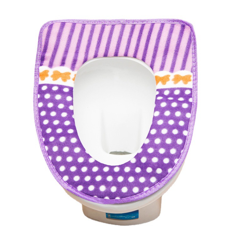 Velcro Plush Toilet Mat Thickened Universal Toilet Seat Cover Winter Toilet Seat Cover Large Toilet Seat Toilet Cushion