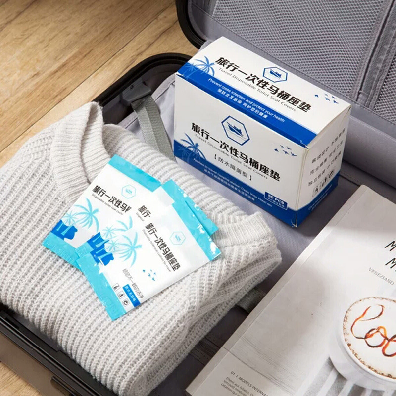 Toilet Lid Cushion Clean and Sanitary Public Toilet Travel Disposable Toilet Mat 50 Pieces