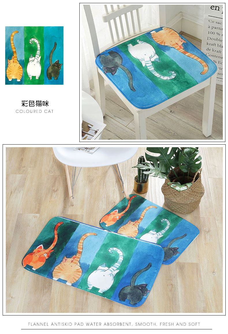 Breathable Absorbent Soft Mat Dispensing Household Daily Toilet Floor Mat Flannel Sponge Floor Mat Cushion Can Be Customized