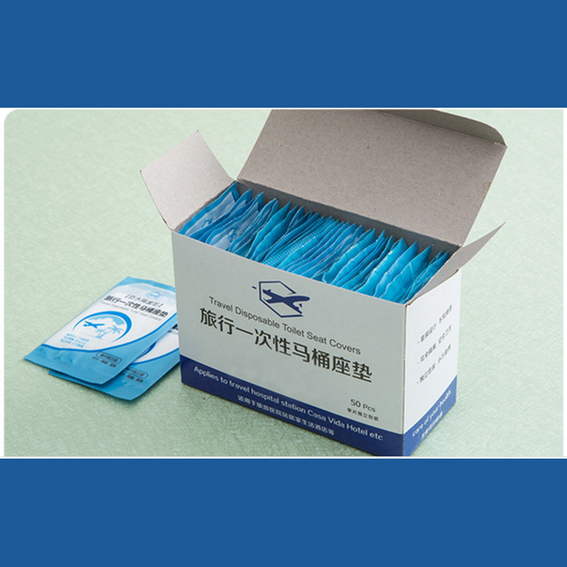 Travel Disposable Toilet Mat Hotel Toilet Seat Cover Disposable Toilet Seat Cushion Water-Proof Bacteria-Proof Protection
