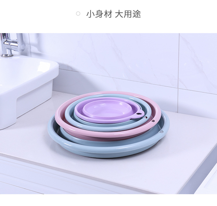 Portable japanese-style basin folding thickening basin large, medium and small washbasin family washing basin traveling washing child plastic basin Portable japanese-style basin folding thickening basin large, medium and small washbasin family washing basin traveling washing child plastic basin