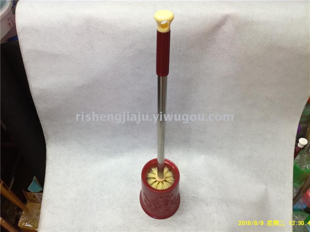 Can be rotated stainless steel handle round carved base toilet brush suit RS-3559 Can be rotated stainless steel handle round carved base toilet brush suit RS-3559