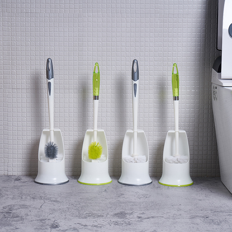 A Variety of Long Handle Double-Sided No Dead Angle Cleaning Toilet Brush with Holding Base Toilet Brush Set Toilet Cleaning Set