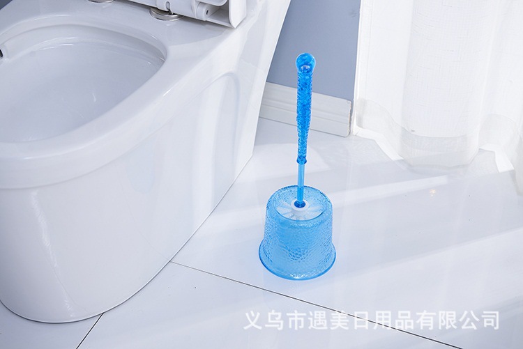 Toilet Brush New Transparent Plastic Toilet Cleaner Set Toilet Soft Brush Home Plastic Long Handle Toilet Brush
