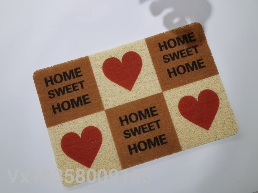 New PVC Mesh Printing Floor Mat Brushed Printing Carpet Doormat HD Printing Floor Mat Non-Slip Mat Bedroom Mat