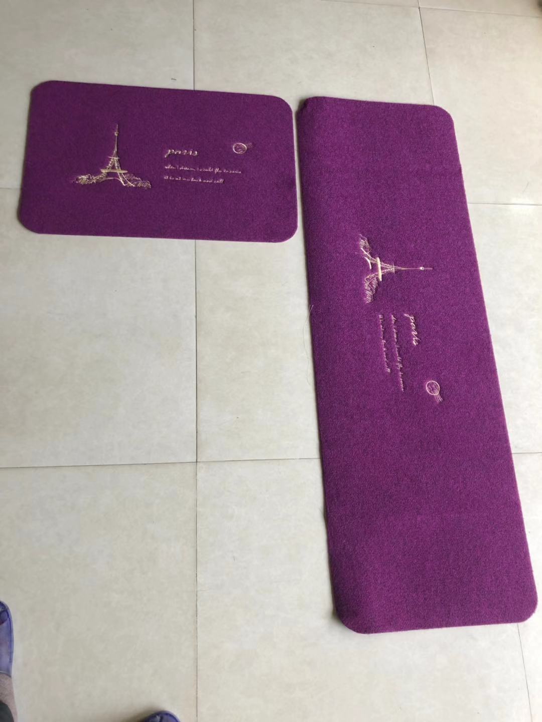 Cheap style embroider Dally Dally mat kitchen 2 - piece set of kitchen mat household mat bibulous non-slip mat 