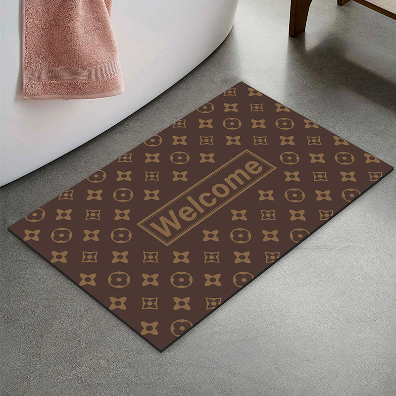 Diatom Ooze Floor Mat Bathroom Water-Absorbing Non-Slip Mat Bathroom Step Mat Door Mat Guest Carpet Living Room Kitchen Bathroom Cushion