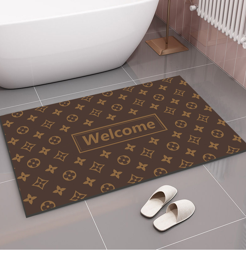 Diatom Ooze Floor Mat Bathroom Water-Absorbing Non-Slip Mat Bathroom Step Mat Door Mat Guest Carpet Living Room Kitchen Bathroom Cushion Diatom Ooze Floor Mat Bathroom Water-Absorbing Non-Slip Mat Bathroom Step Mat Door Mat Guest Carpet Living Room Kitchen Bathroom Cushion