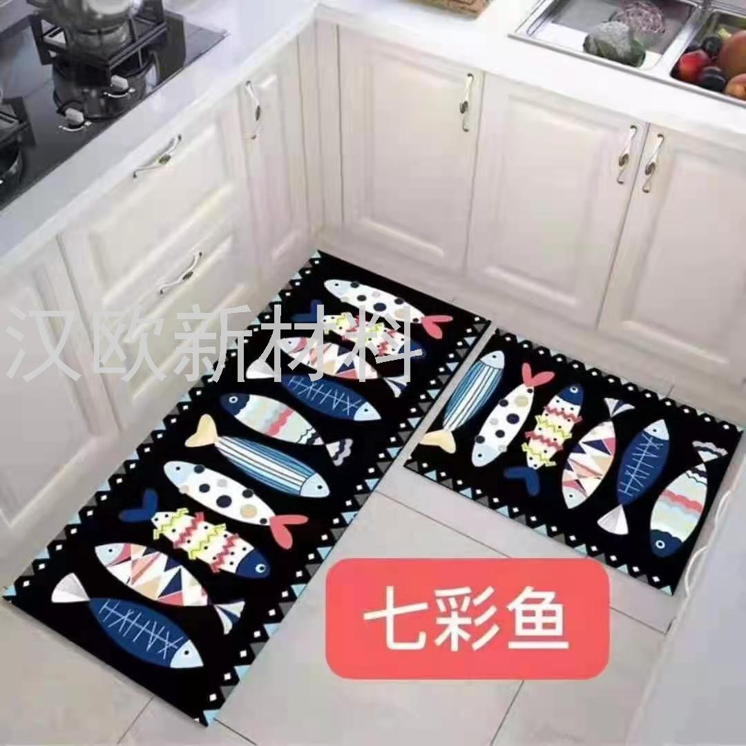 Flannel Printed Carpet Custom Kitchen Floor Mat Water-Absorbing Non-Slip Mat Entrance Foot Mat Door Mat