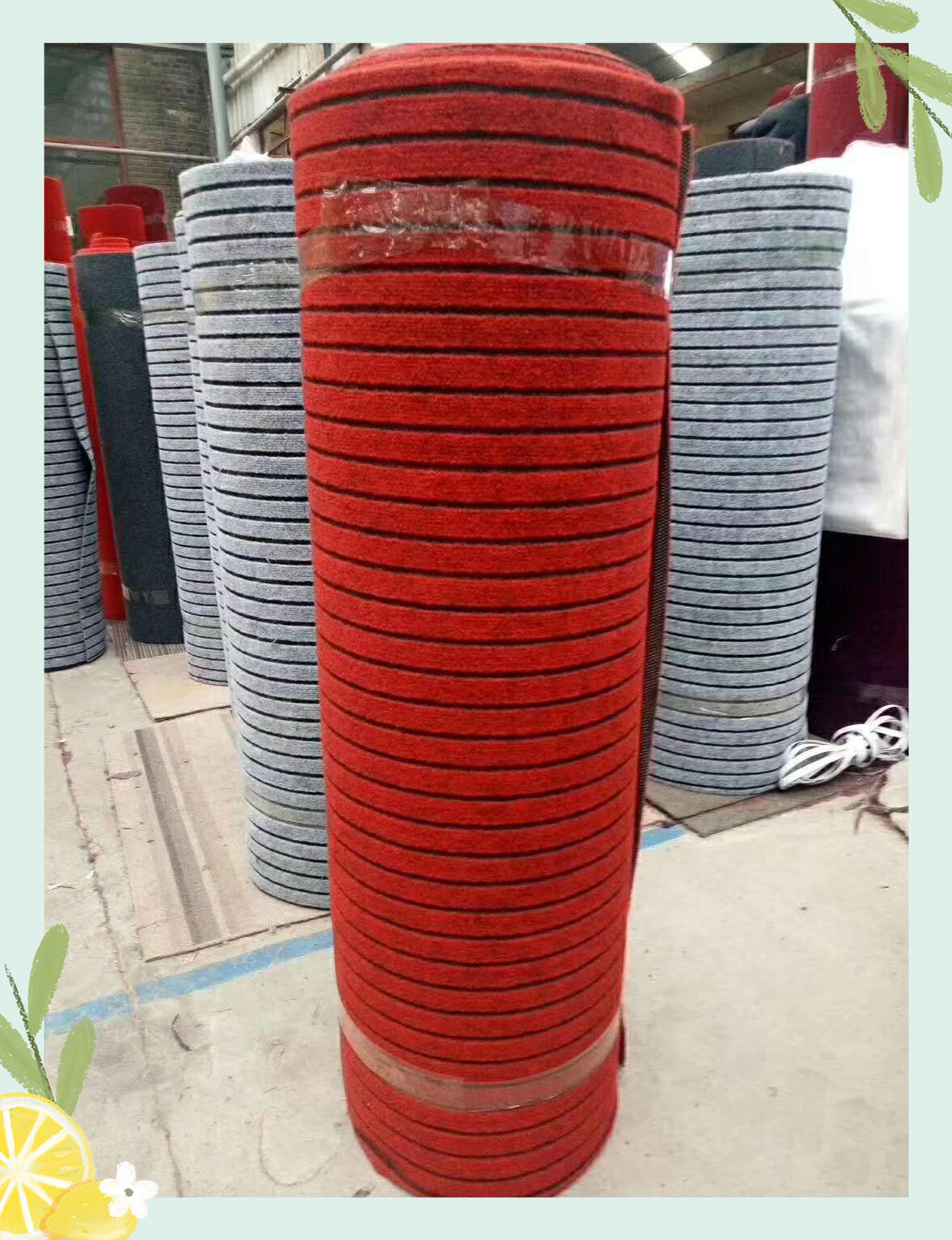 PVC sole 7 stripe polypropylene rolled material floor mat non-slip mat corridor mat stripe rolled materialmat water  mat