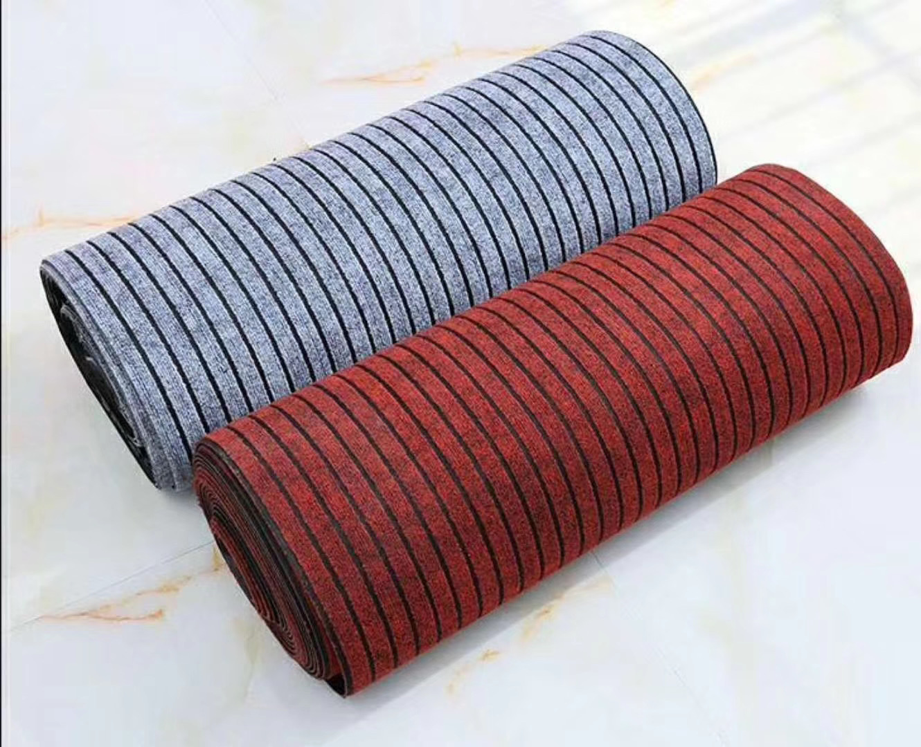 PVC sole 7 stripe polypropylene rolled material floor mat non-slip mat corridor mat stripe rolled materialmat water  mat