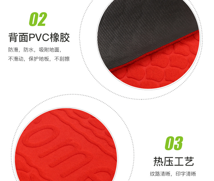 Embossed Floor Mat Door Mat PVC Non-Slip Mat Brushed Carpet Mats Advertising Mat Customized Factory Wholesale One Product Dropshipping