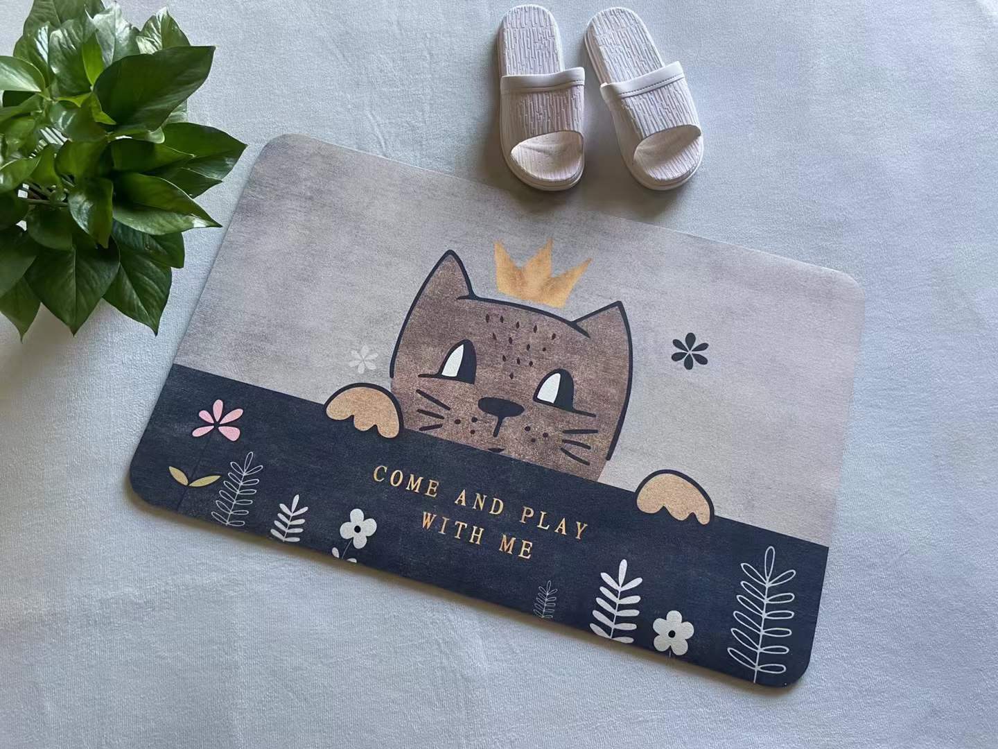Factory Wholesale Household Diatom Ooze Floor Mat Entry Door Mat Corridor Toilet Door Non-Slip Mat Bedroom Carpet