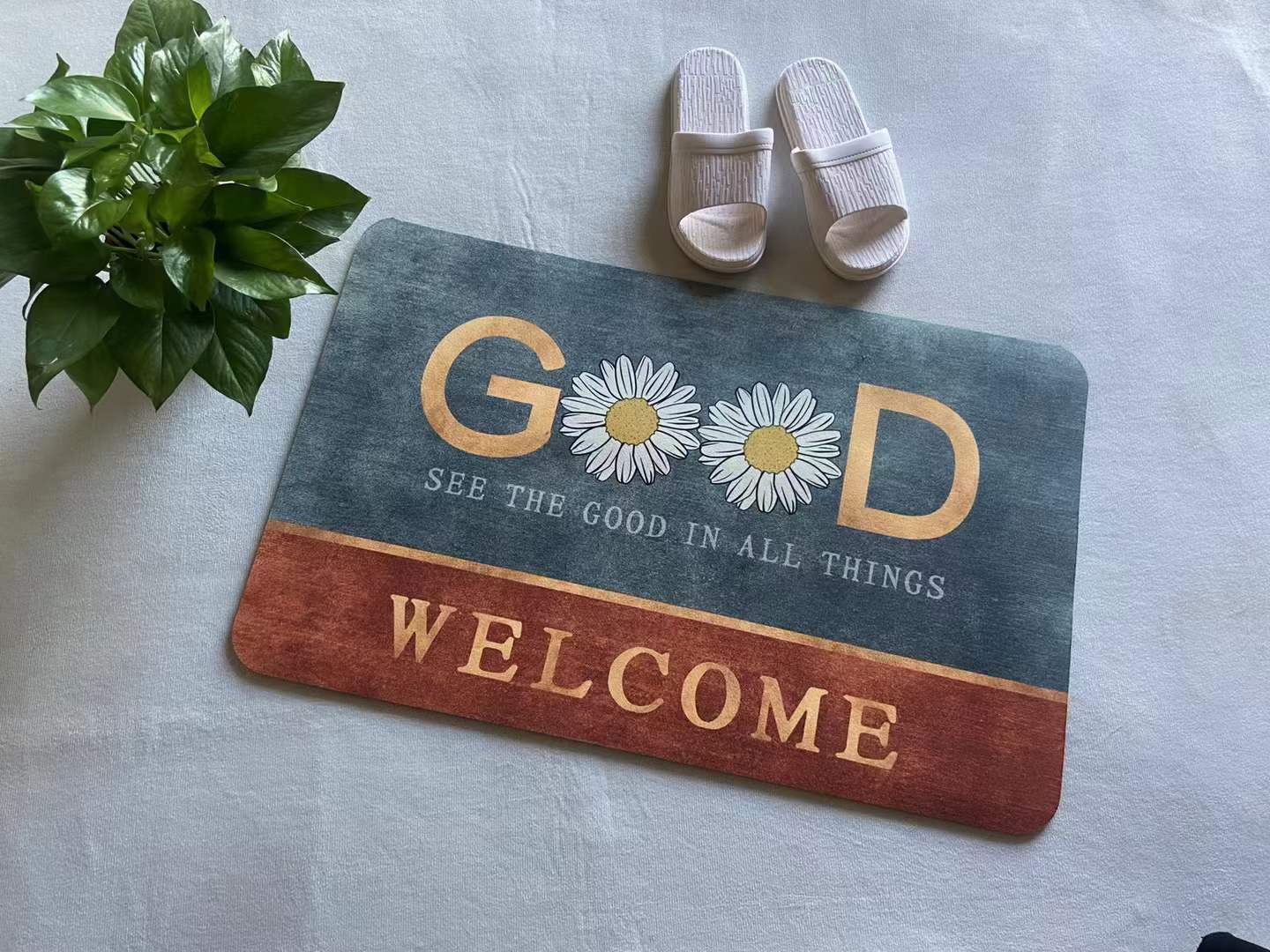 Factory Wholesale Household Diatom Ooze Floor Mat Entry Door Mat Corridor Toilet Door Non-Slip Mat Bedroom Carpet