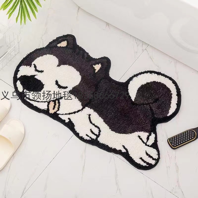 Toilet Floor Mat Bathroom Water-Absorbing Quick-Drying Non-Slip Mat Bedroom Doorway Doormat Toilet Mat Entrance Mats