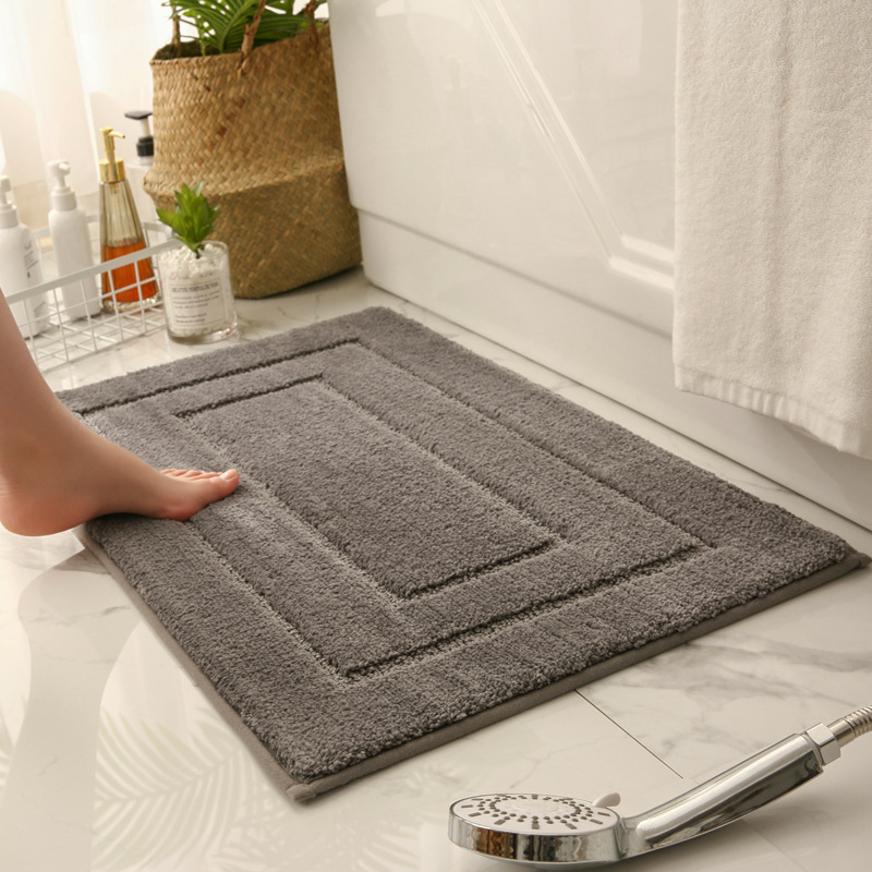 Cross-Border Thickened Bathroom Absorbent Floor Mat Bathroom Entrance Floor Mat Toilet Non-Slip Mat Door Mat Household Carpet