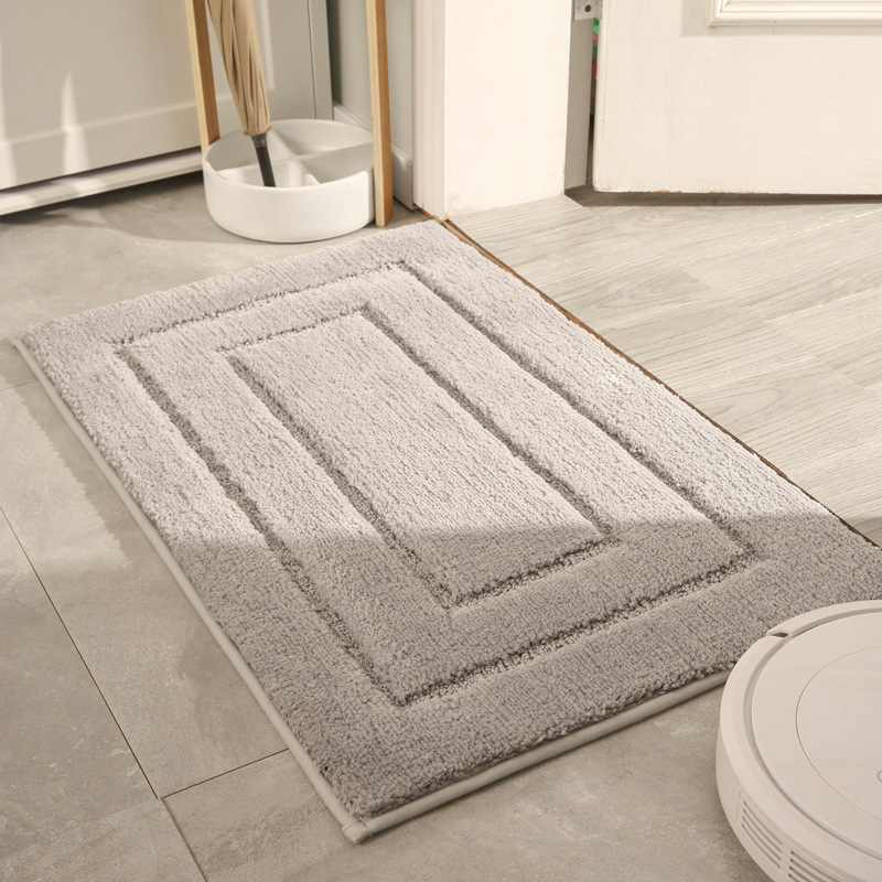 Cross-Border Thickened Bathroom Absorbent Floor Mat Bathroom Entrance Floor Mat Toilet Non-Slip Mat Door Mat Household Carpet