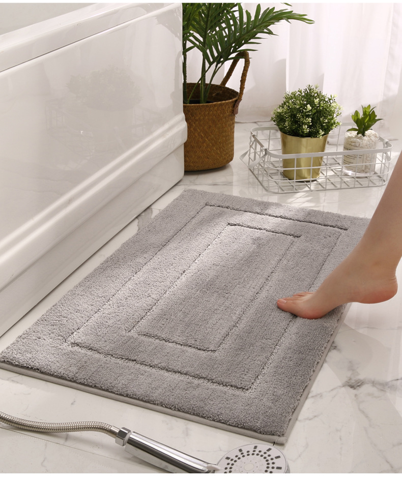 Cross-Border Thickened Bathroom Absorbent Floor Mat Bathroom Entrance Floor Mat Toilet Non-Slip Mat Door Mat Household Carpet